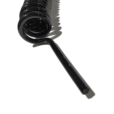 سميكة 6mm قطر أسود PU كابلات الربيع الحلزونية الطول المخصص