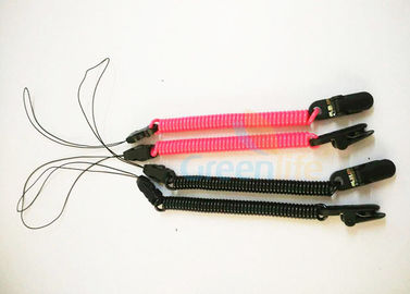 الأصلي الوردي الربيع ملفوف مفتاح الحبل PU المواد المقود مع حلقة / كليب
